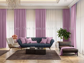 G4 Soft Purple 80%SunBlock Curtain French Pleat and Eyelet Design