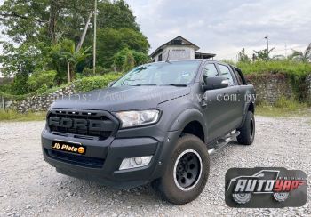 2017 FORD RANGER 2.2(A) MATTE BLACK SPECIAL EDITION鰛鰛SPORT RIM TYRE BARU LEATHER SEAT MUKA 5K 舭舭