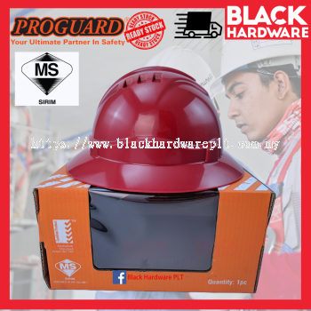 Proguard Full Brim Safety Helmet - Red - Sirim Certified