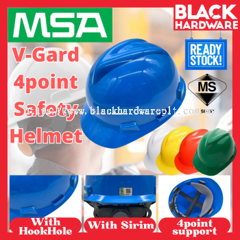 MSA Full V Gard Brim Safety Helmet Industrial Comfort Hat Head Anti Impact Protection Ratchet Adjust