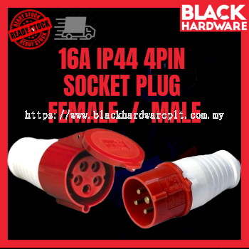 16A IP44 4Pin Industrial Plug Male / Female