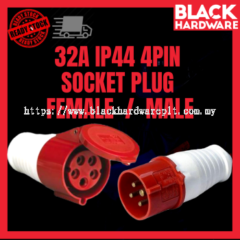 32A IP44 4Pin Industrial Plug Male / Female