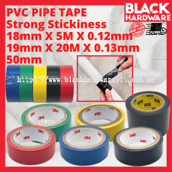 PVC PIPE TAPE BLACK RED BLUE GREEN YELLOW