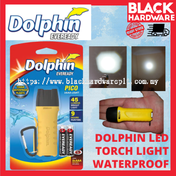 Black Hardware EVEREADY DOLPHIN Waterproof LED Mini Torch Light Bareti Lampu Suluh Terang Picit Torchlight FlashlightֵͲ