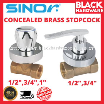 BLACK HARDWARE SINOR Cock Stopcock Valve Concealed Shower Tap Valve Brass Stop Valve Shower Water Hea ter Stopcock Showe