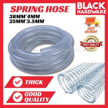 Black Hardware Clear Pvc Spring Hose Suction Hose Water Pump Hose Water Hose Pipe Tube Garden Coil Wire Hose Hos Air