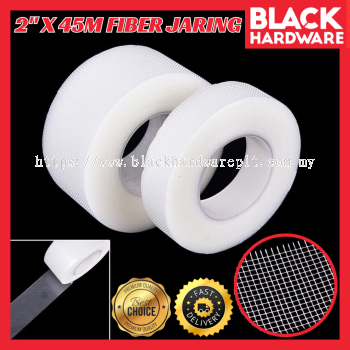 Black Hardware 2in*25m Metal N305-2 Fiber Tape Self-Adhering Drywall Jiont Tape & Wall Repair Fabric Fiberglass Tape