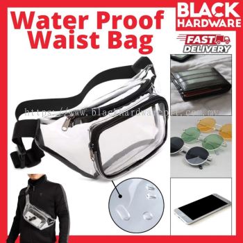 Black Hardware Beg Pinggang Lelaki Waterproof Sling Bag Chest Bag Sport Crossbody Waist Bag Man Waterproof 腰包男 女 Pouch B