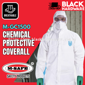 Black Hardware M safe Frontliner Coverall Safety Suits Disposable Isolation Suit Jumpsuit Coverall Safety Resistant Chem