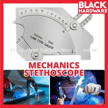 Black Hardware Stainless Steel Cam Type Welding Gauge   Multi-Functional Welding Inspection Tool for Weld Height, Angle, and Gap