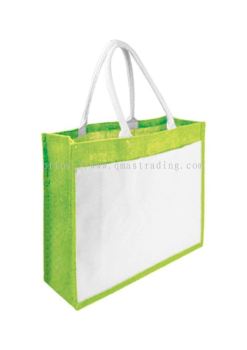 Jute Bag with Canvas Compartment - JUTE239