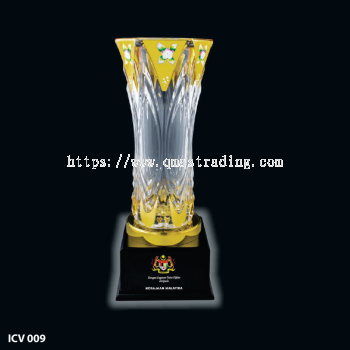 Elegant Golden Crystal Vase - ICV 009