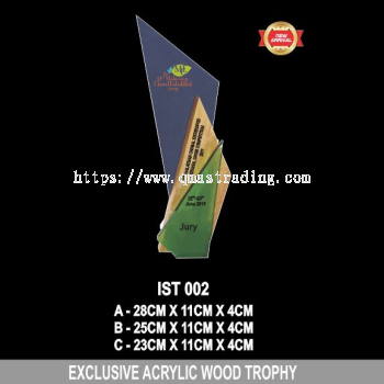 Exclusive Acrylic Wood Trophy - IST 002