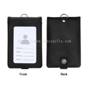 PU ID Holder Flip Open Wallet