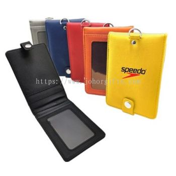 Smooth PU ID Holder Flip Open Wallet