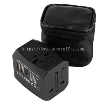 Travel Adaptor with Type C Pouch
