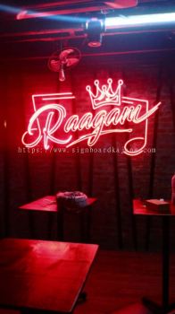 Indoor 3D Led Neon Light Logo & Lettering Signage, Raagam Bar, Bangsar 