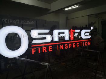 O SAFE FIRE INSPECTION 3D LED SIGNAGE 