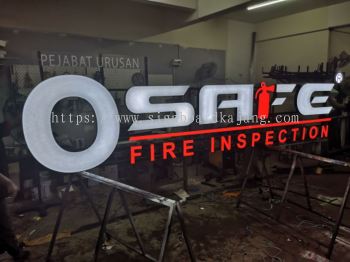 O SAFE FIRE INSPECTION 3D LED SIGNAGE