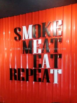 Meat Cartel  Holding Sdn bhd Subang jaya -3D Box Up Lettering Signboard With Non LED 