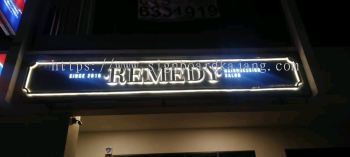 Remedy Hairdressing Shah Alam - 3D LED Box Up Gold Mirror