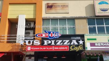 Us Pizza Puncak Alam - 3D LED Box Up Signboard-Frontlit