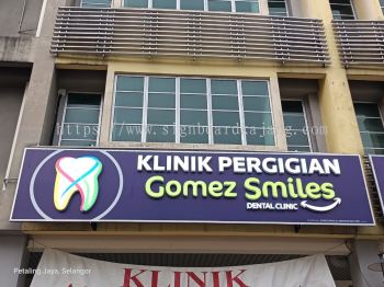 Klinik Pergigian Gomez Smiles Ampang - 3D LED Box Up Signboard - Frontlit 