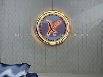 NXG Marketing Klang  - Stainless steel 3D LED Box Up Gold Mirror 