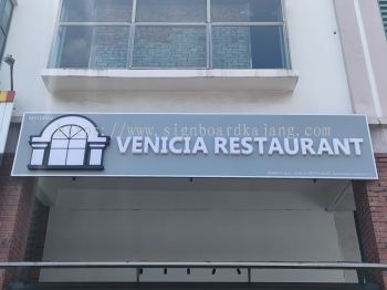 Venicia Restaurant Kepong - 3D LED Box Up Signboard -Frontlit 