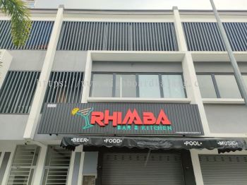 Rhimba Rimbayu - Aluminum Panel Base With 3D LED Frontlit Signboard 