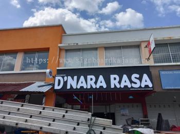 Restoran D'nara Rasa Puncak Alam -Aluminium Panel Base With 3D LED Frontlit Signboard 