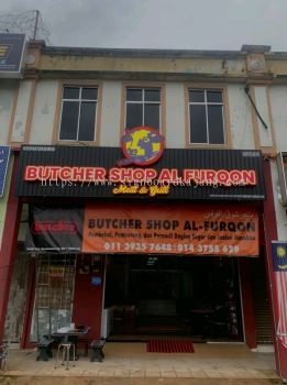 Butcher Shop Al Furqon Kuantan - Aluminum Panel Base With 3D LED Frontlit Signboard 