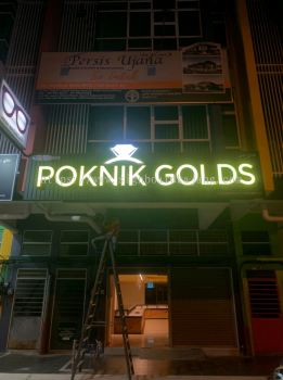 POK NIK GOLDS Kuantan -Aluminium Panel Base With 3D LED Frontlit Signboard 