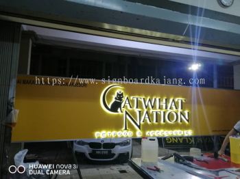 CATWHAT NATION 3D BOXUP LED BACKLIT SIGNBOARD 