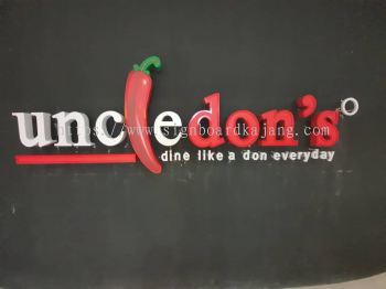 UNCLEDON'S INDOOR 3D SIGNAGE WITH LED FRONTLIT AT KUALA LUMPUR 