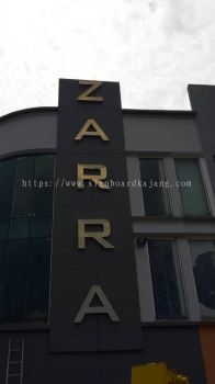 ZARRA LIVING OUTDOOR 3D LED FRONTLIT SIGNAGE & OUTDOOR 3D LED S.STEEL  BACKLIT SIGNAGE 