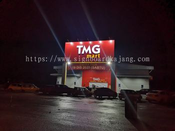 TMG MART OUTDOOR BILLBOARD BASE WITH 3D LED FRONTLIT SIGNAGE AT KUALA LUMPUR 