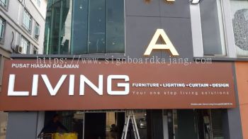 PUSAT HIASAN DALAMAN LIVING OUTDOOR 3D LED FRONTLIT SIGNAGE AT KUALA LUMPUR 