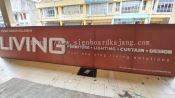 PUSAT HIASAN DALAMAN LIVING OUTDOOR 3D LED FRONTLIT SIGNAGE AT KUALA LUMPUR 