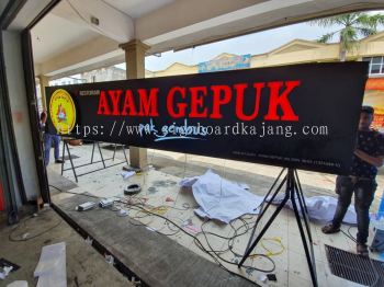 RESTORAN AYAM GEPUK OUTDOOR 3D LED FRONTLIT SIGNAGE