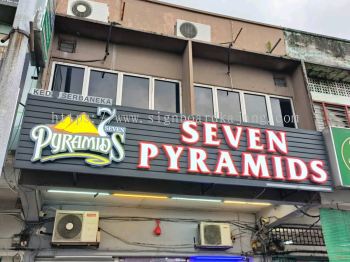 Seven Pyramid Jenjarum - Aluminum Panel Base With 3D LED Frontlit Signboard 