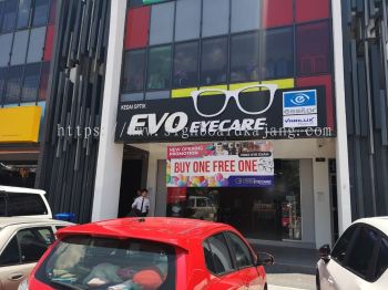 KEDAI OPTIK EVO EYECARE OUTDOOR 3D LED FRONTLIT SIGNAGE