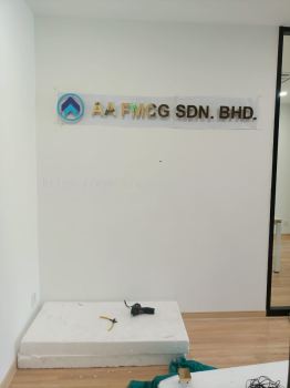 AA FMCG Sdn Bhd KL - Stainless Steel Gold Mirror 3D LED Backlit Signage