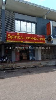 Optical Connection Kuantan - Aluminium Panel Base With 3D LED Frontlit Lettering