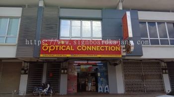 Optical Connection Kuantan - Aluminium Panel Base With 3D LED Frontlit Lettering