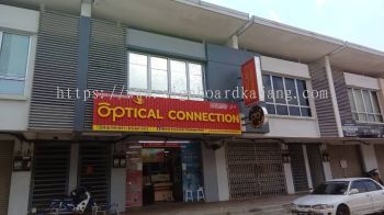 Optical Connection Kuantan - Aluminium Panel Base With 3D LED Frontlit Lettering