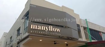 Manyflow Artisanal Coffee - 3D LED Frontlit Signage