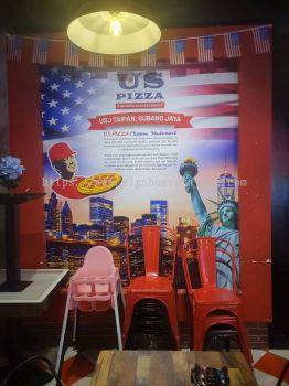 US Pizza - Glass Panel Sticker