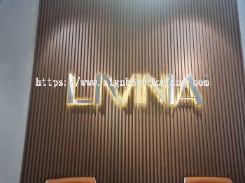 Lavana - 3D LED Stainless Steel Gold Signage at KL