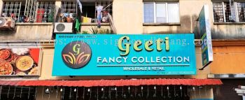 3D Signboard # Signage Geeti Fancy Collection # Signboard 3D Box Up Led Frontlit # Signboard Aluminum Panel Spray with 2k Color # Led Frontlit Logo 